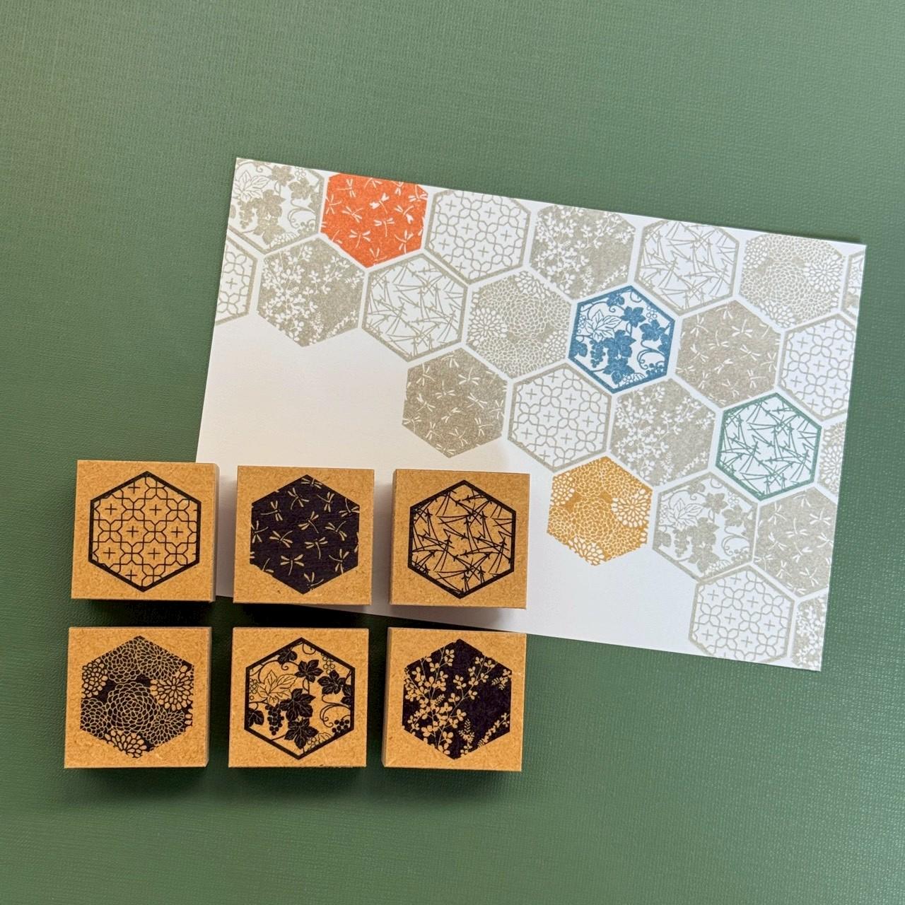 秋の和柄　亀甲形 | 2枚目