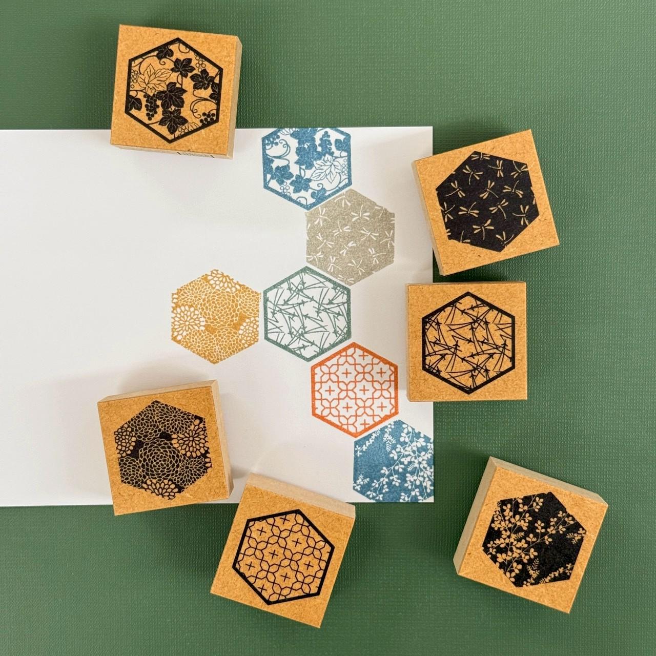 秋の和柄　亀甲形 | 3枚目