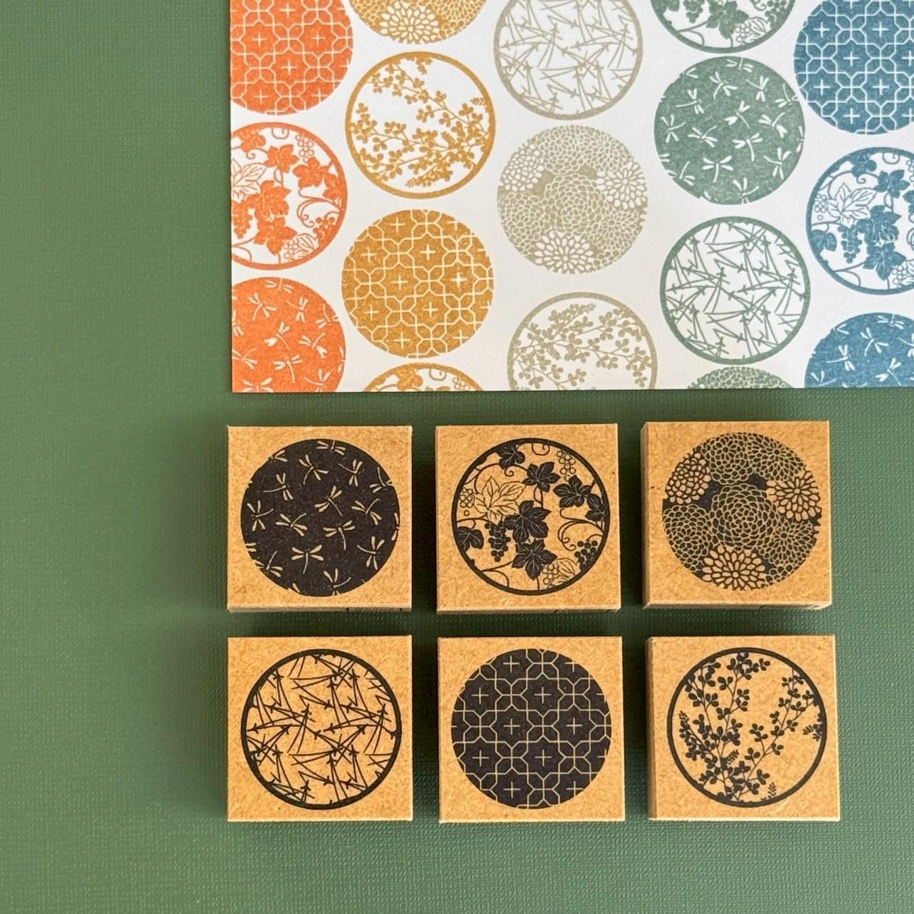 秋の和柄 丸形1枚目の画像